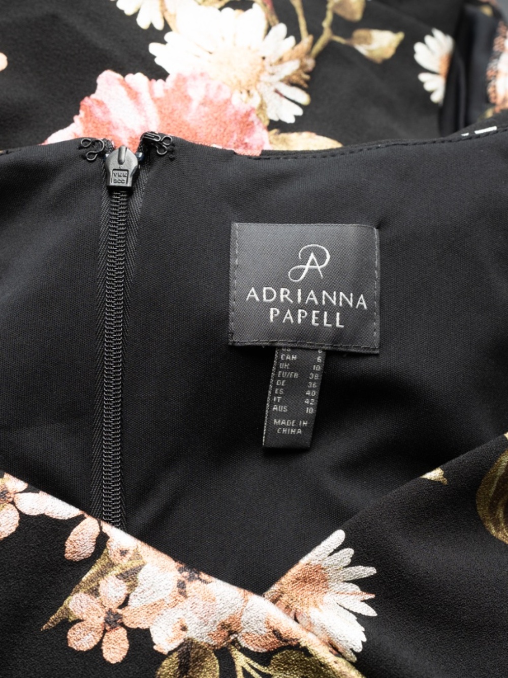 Floral V-Neck Black Maxi Dress with Rose Print - Picture 4 of 13